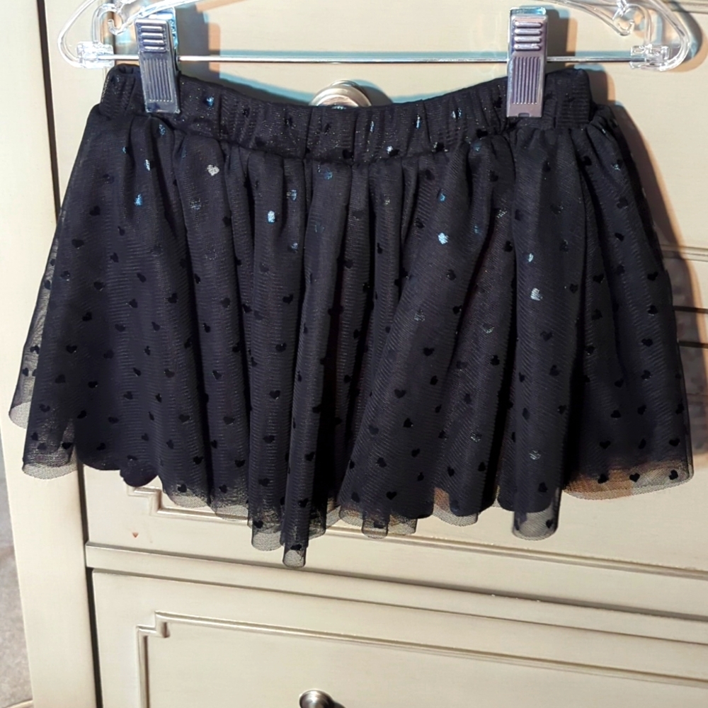 Black Ballerina skirt with chrome hearts